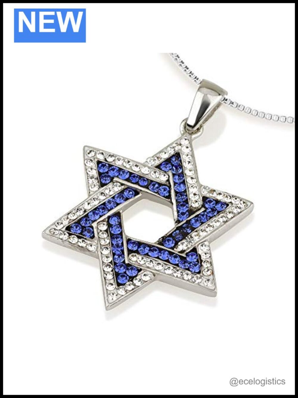 925 Sterling Silver Star of David Pendant Necklace 18" Religious Jewelry